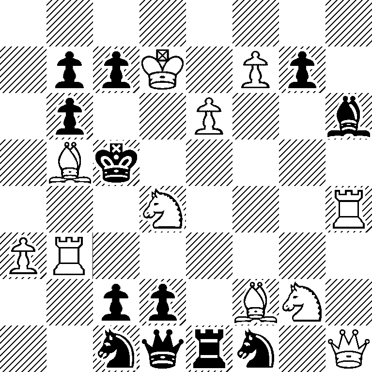 8/1ppK1Pp1/1p2P2b/1Bk5/3N3R/PR6/2pp1BN1/2nqrn1Q