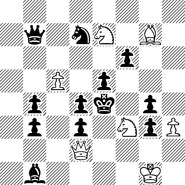 8/1q1nN1B1/5p2/2P1p3/1p1pk1p1/1p1p1NpP/3Q4/1b4K1
