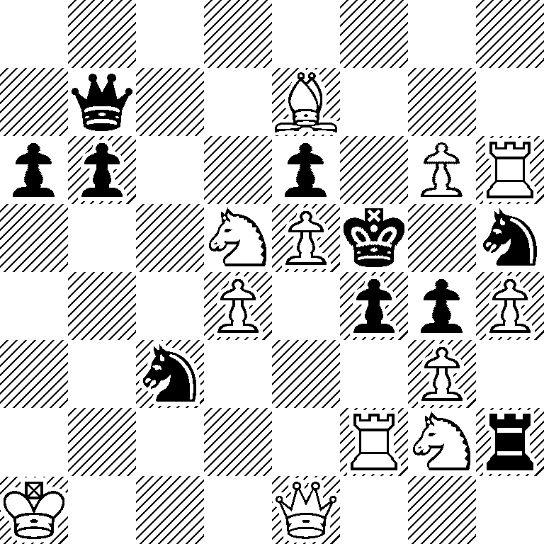 8/1q2B3/pp2p1PR/3NPk1n/3P1ppP/2n3P1/5RNr/K3Q3