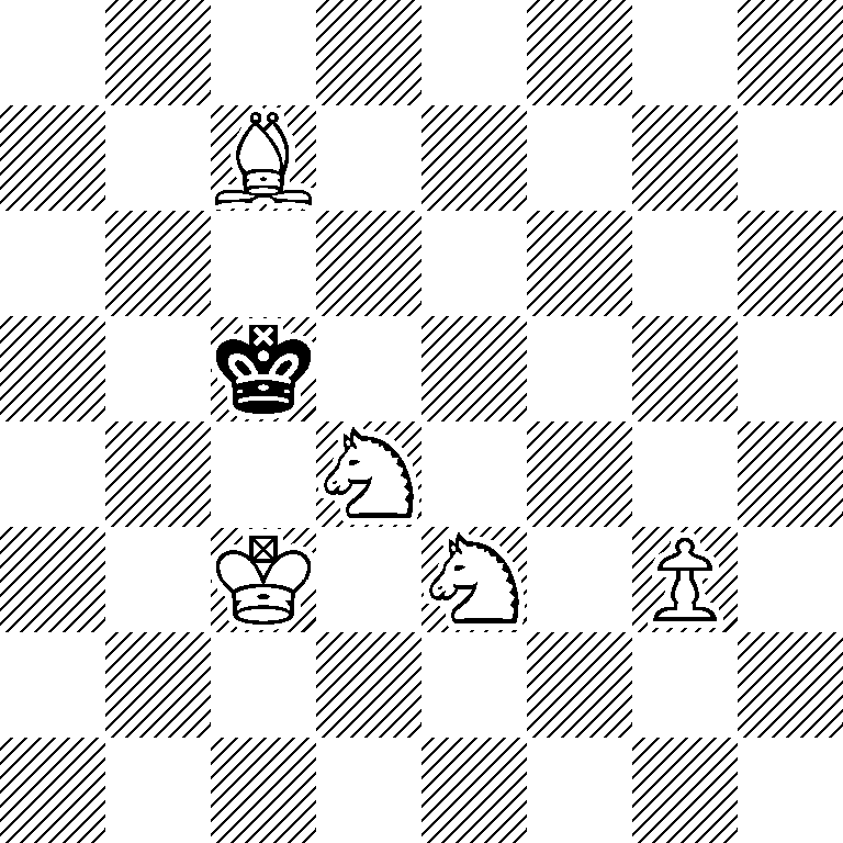 8/2B5/8/2k5/3N4/2K1N1P1/8/8