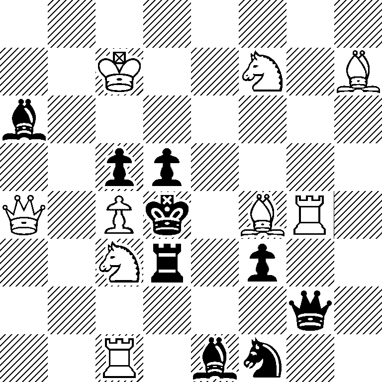 8/2K2N1B/b7/2pp4/Q1Pk1BR1/2Nr1p2/6q1/2R1bn2