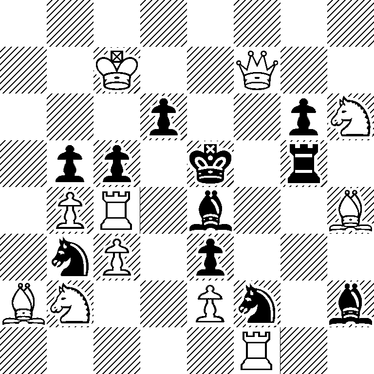 8/2K2Q2/3p2pN/1pp1k1r1/1PR1b2B/1nP1p3/BN2Pn1b/5R2