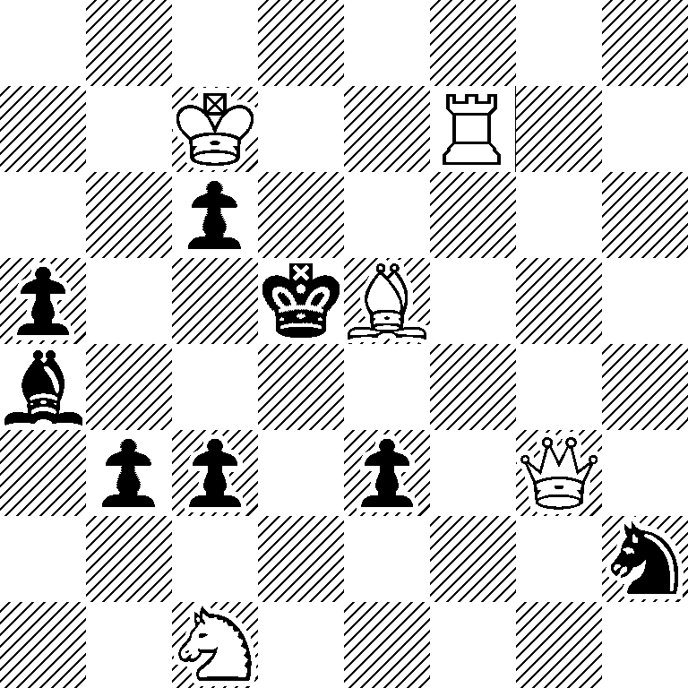 8/2K2R2/2p5/p2kB3/b7/1pp1p1Q1/7n/2N5