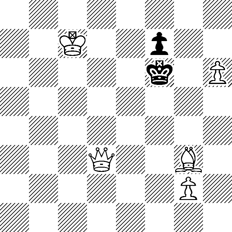 8/2K2p2/5k1P/8/8/3Q2B1/6P1/8