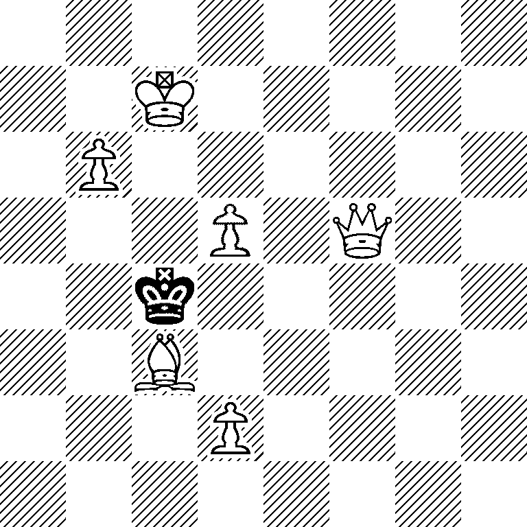 8/2K5/1P6/3P1Q2/2k5/2B5/3P4/8