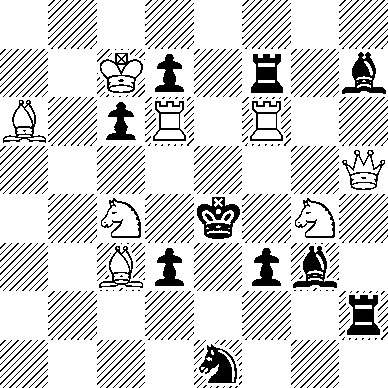 8/2Kp1r1b/B1pR1R2/7Q/2N1k1N1/2Bp1pb1/7r/4n3