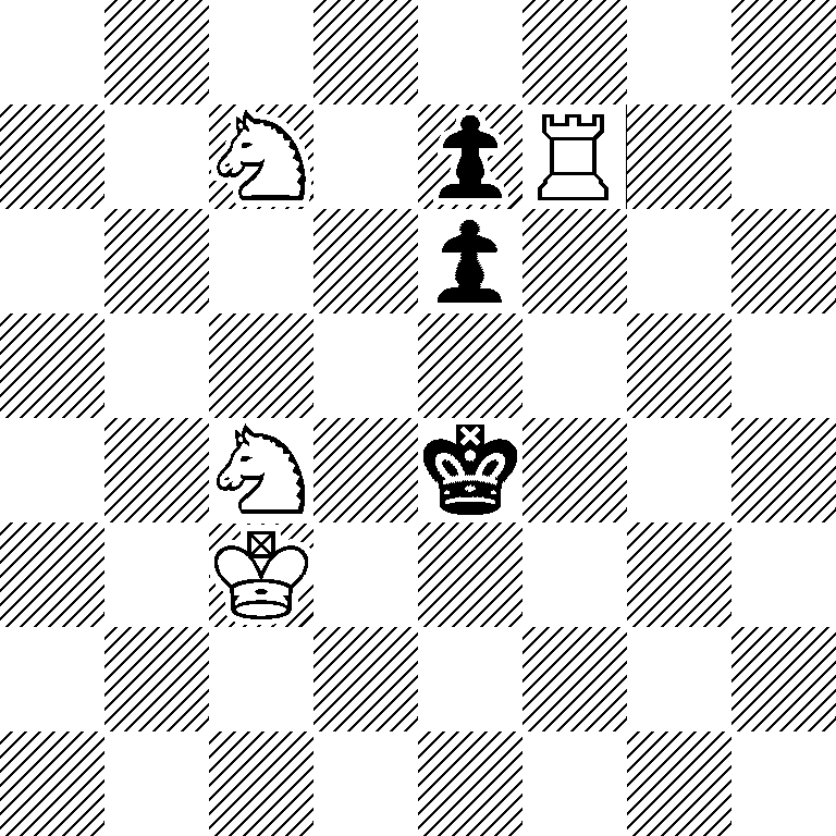 8/2N1pR2/4p3/8/2N1k3/2K5/8/8