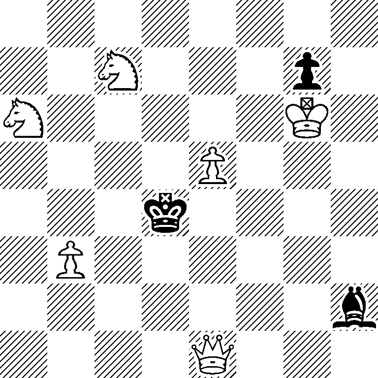 8/2N3p1/N5K1/4P3/3k4/1P6/7b/4Q3