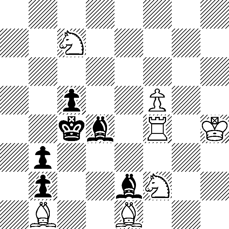 8/2N5/8/2p2P2/2kb1R1K/1p6/1p2bN2/1B2B3