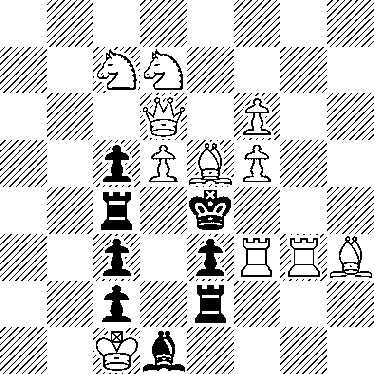 8/2NN4/3Q1P2/2pPBP2/2r1k3/2p1pRRB/2p1r3/2Kb4