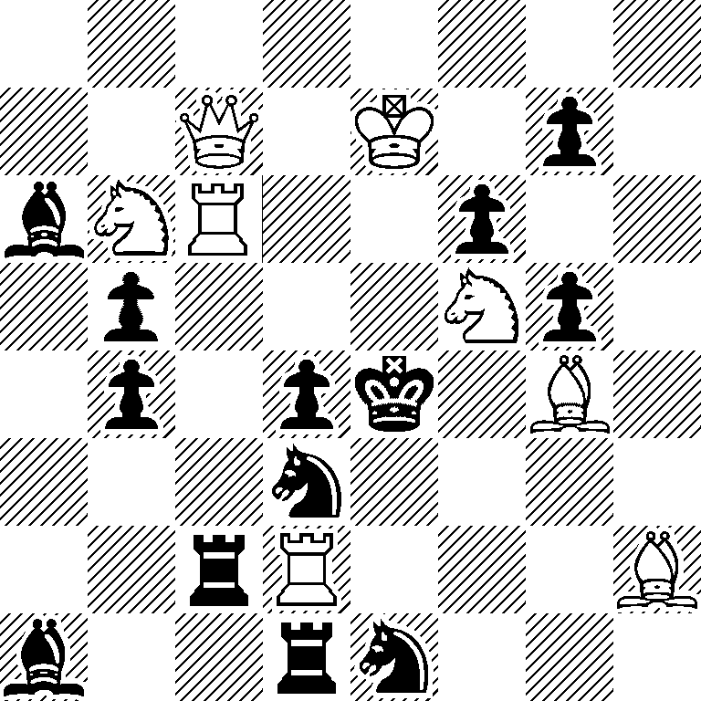 8/2Q1K1p1/bNR2p2/1p3Np1/1p1pk1B1/3n4/2rR3B/b2rn3