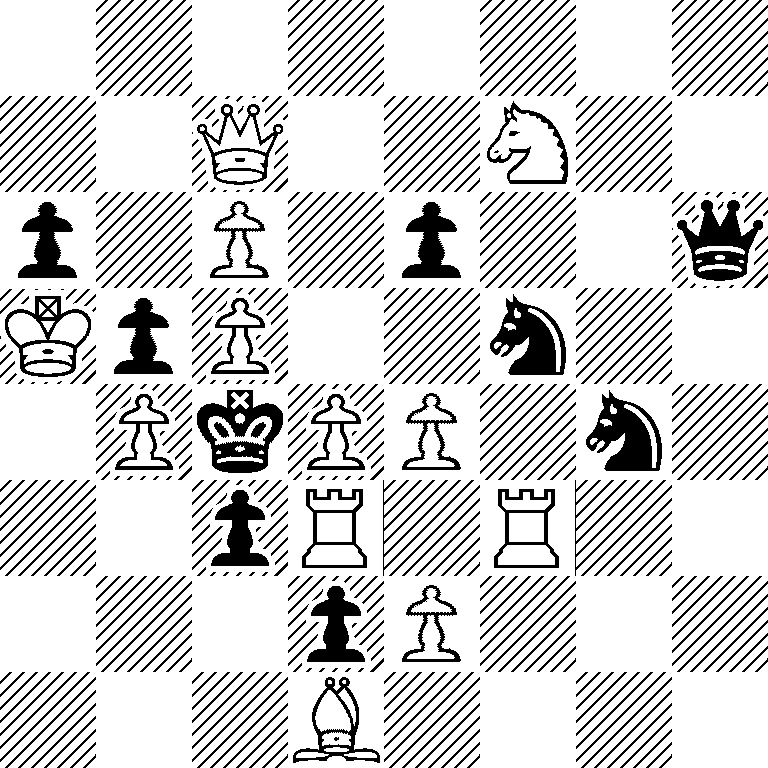 8/2Q2N2/p1P1p2q/KpP2n2/1PkPP1n1/2pR1R2/3pP3/3B4