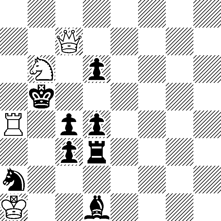 8/2Q5/1N1p4/1k6/R1pp4/2pr4/n7/K2b4