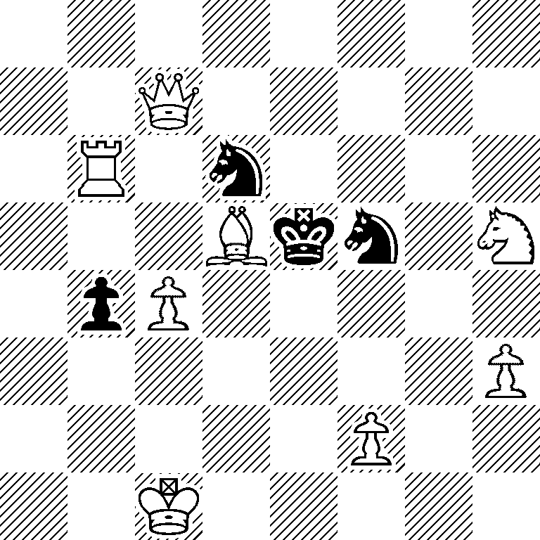 8/2Q5/1R1n4/3Bkn1N/1pP5/7P/5P2/2K5