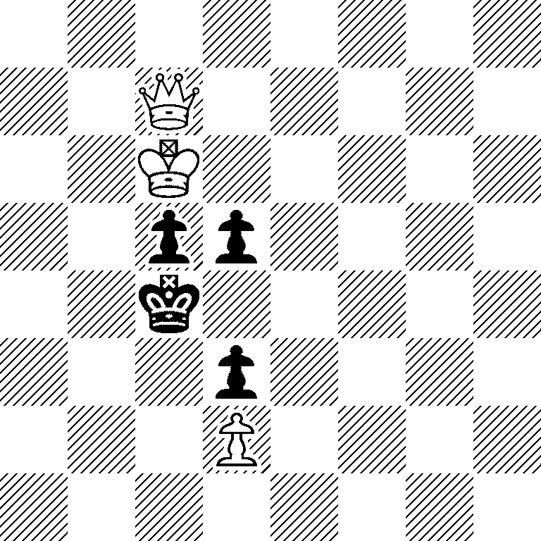 8/2Q5/2K5/2pp4/2k5/3p4/3P4/8