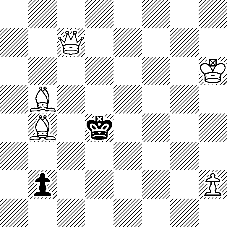 8/2Q5/7K/1B6/1B1k4/8/1p5P/8