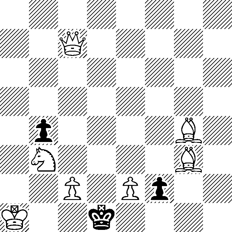 8/2Q5/8/8/1p4B1/1N4B1/2P1Pp2/K2k4