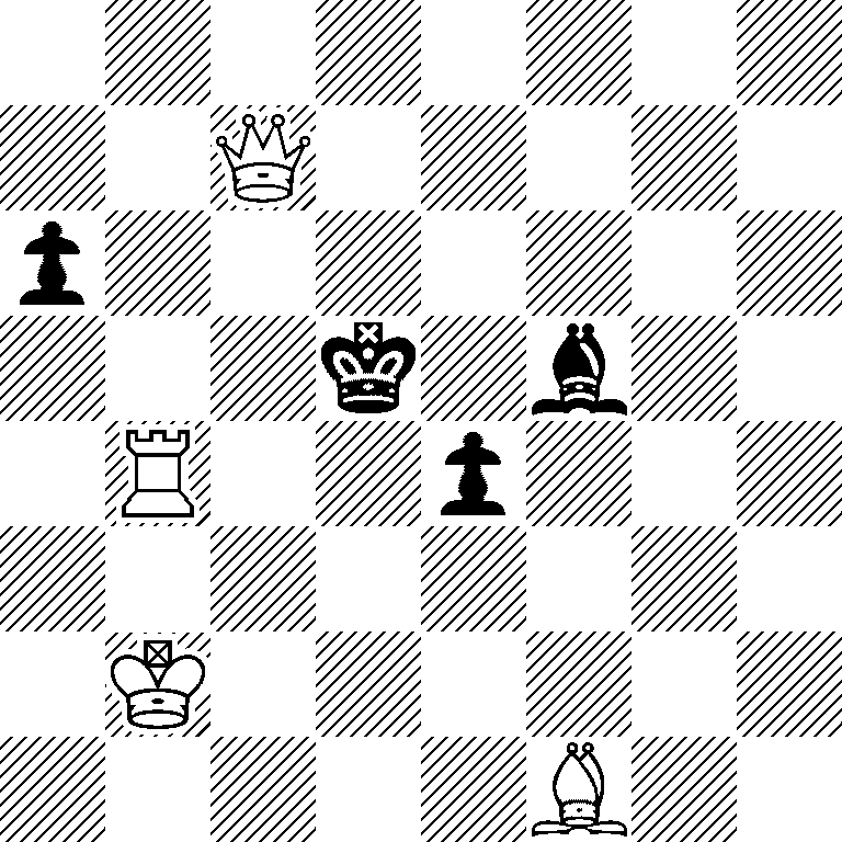 8/2Q5/p7/3k1b2/1R2p3/8/1K6/5B2
