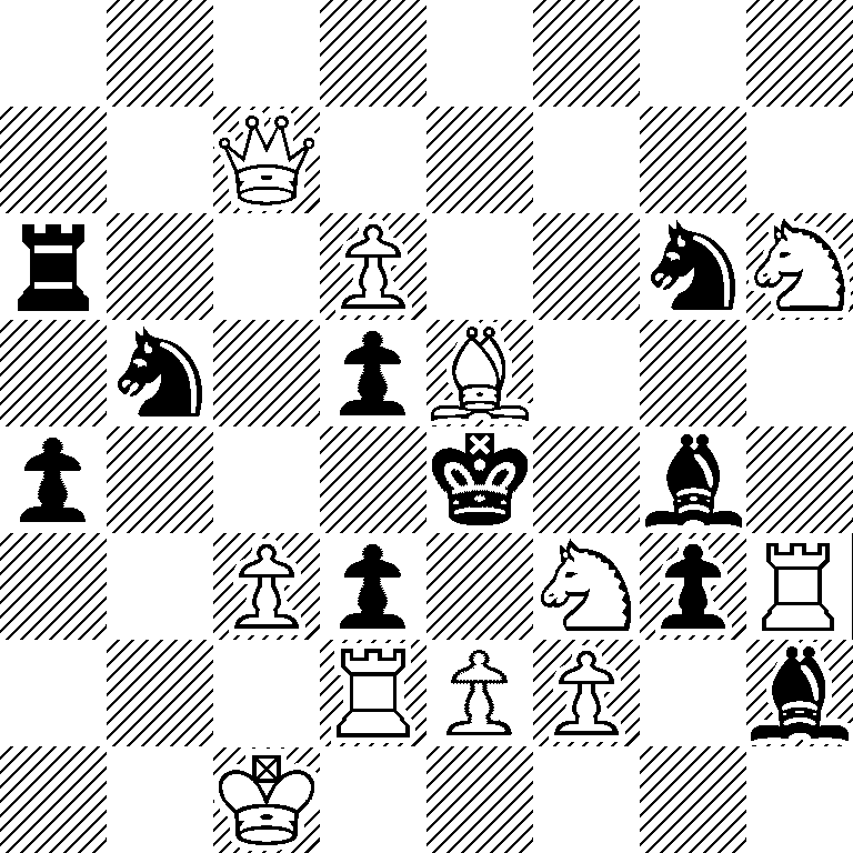 8/2Q5/r2P2nN/1n1pB3/p3k1b1/2Pp1NpR/3RPP1b/2K5