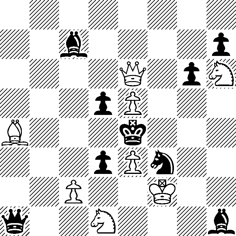 8/2b4p/4Q1pN/3pP3/B3k3/3pPn2/2P2K2/q2N3b