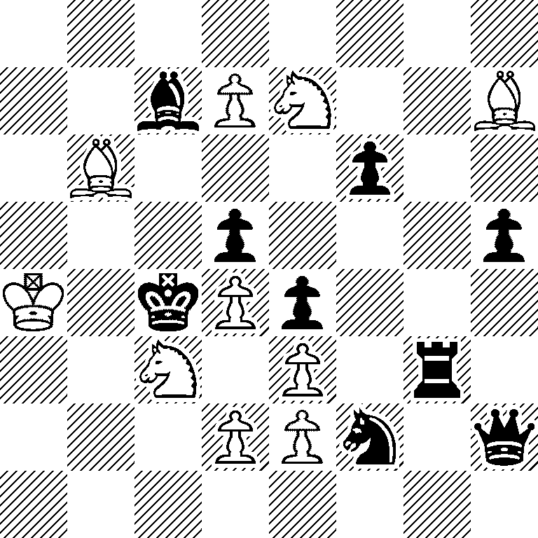 8/2bPN2B/1B3p2/3p3p/K1kPp3/2N1P1r1/3PPn1q/8