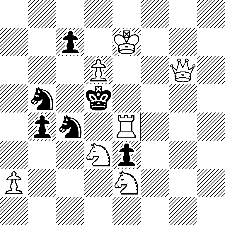 8/2p1K3/3P2Q1/1n1k4/1pn1R3/3Np3/P3N3/8