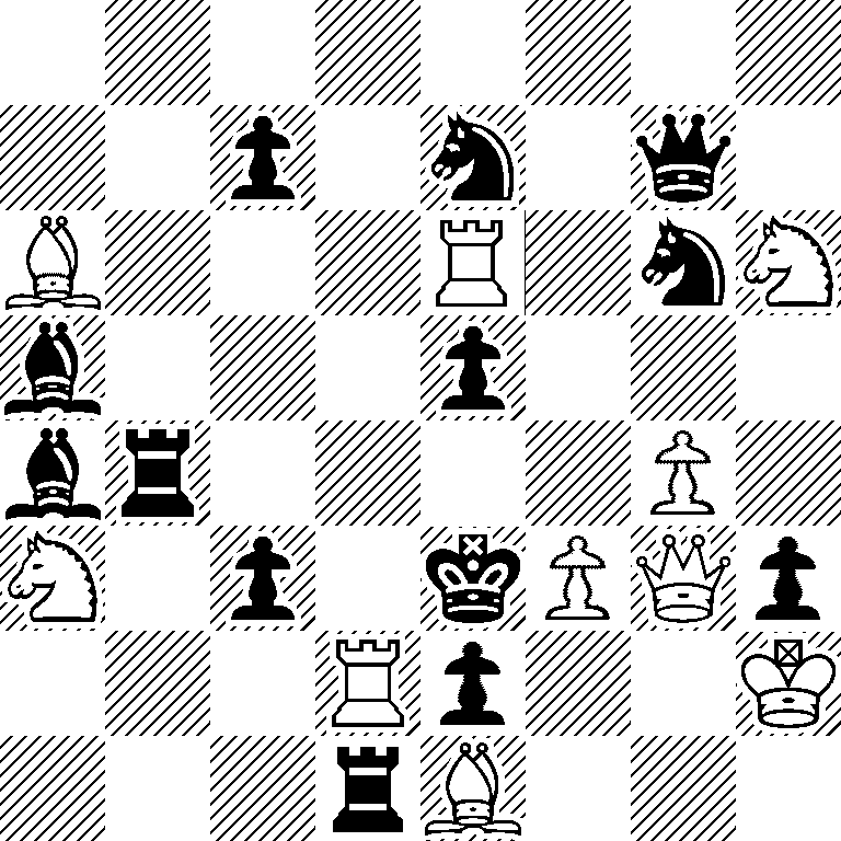 8/2p1n1q1/B3R1nN/b3p3/br4P1/N1p1kPQp/3Rp2K/3rB3