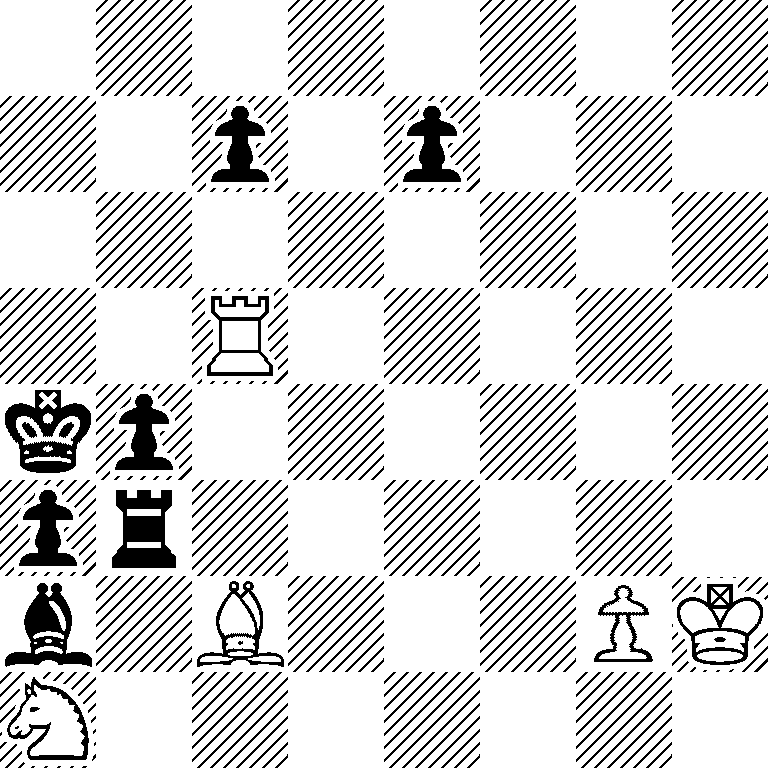 8/2p1p3/8/2R5/kp6/pr6/b1B3PK/N7