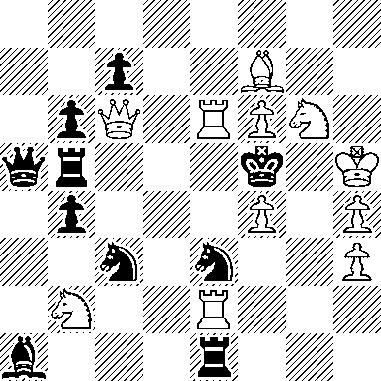 8/2p2B2/1pQ1RPN1/qr3k1K/1p3P1P/2n1n2P/1N2R3/b3r3