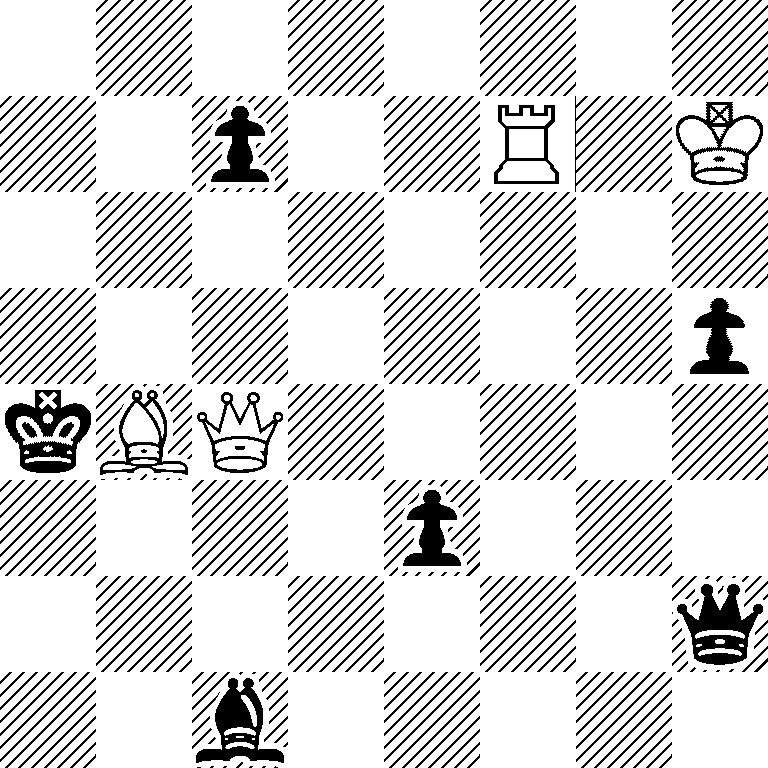 8/2p2R1K/8/7p/kBQ5/4p3/7q/2b5