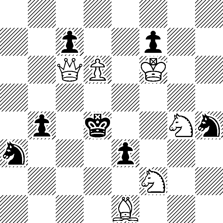 8/2p2p2/2QP1K2/8/1p1k2Nn/n3p3/5N2/4B3