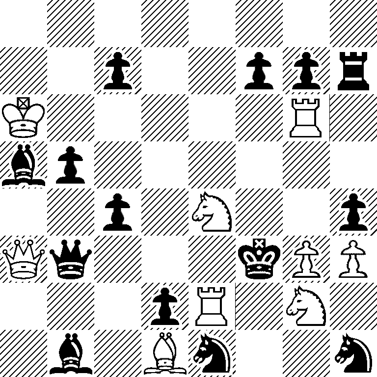 8/2p2ppr/K5R1/bp6/2p1N2p/Qq3kPP/3pR1N1/1b1Bn2n