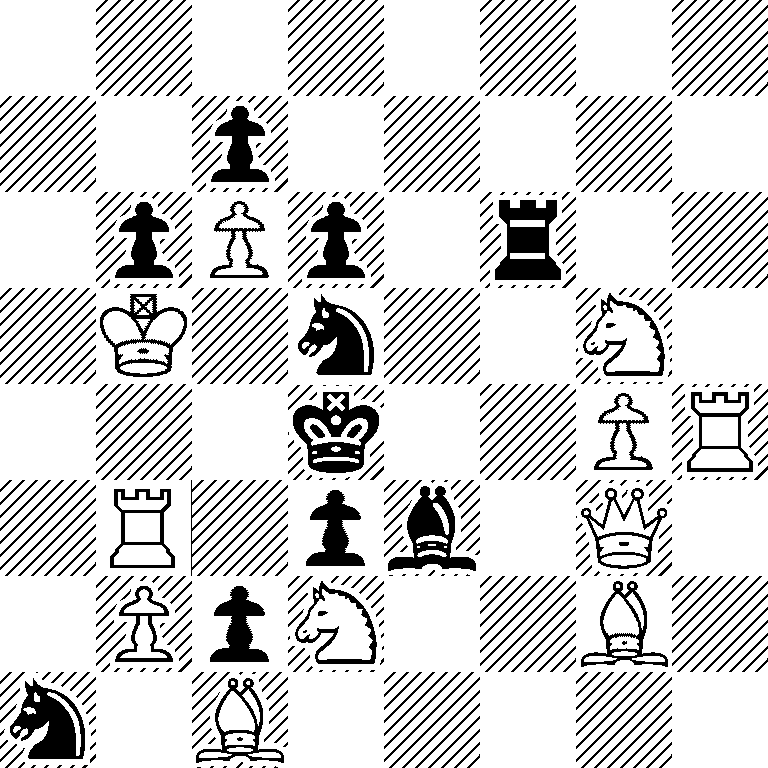 8/2p5/1pPp1r2/1K1n2N1/3k2PR/1R1pb1Q1/1PpN2B1/n1B5