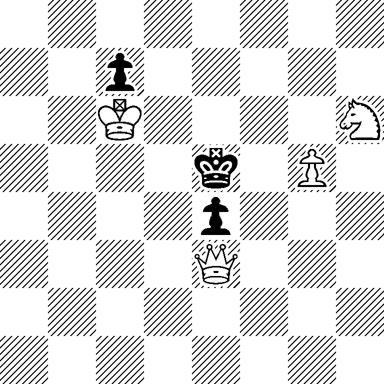 8/2p5/2K4N/4k1P1/4p3/4Q3/8/8