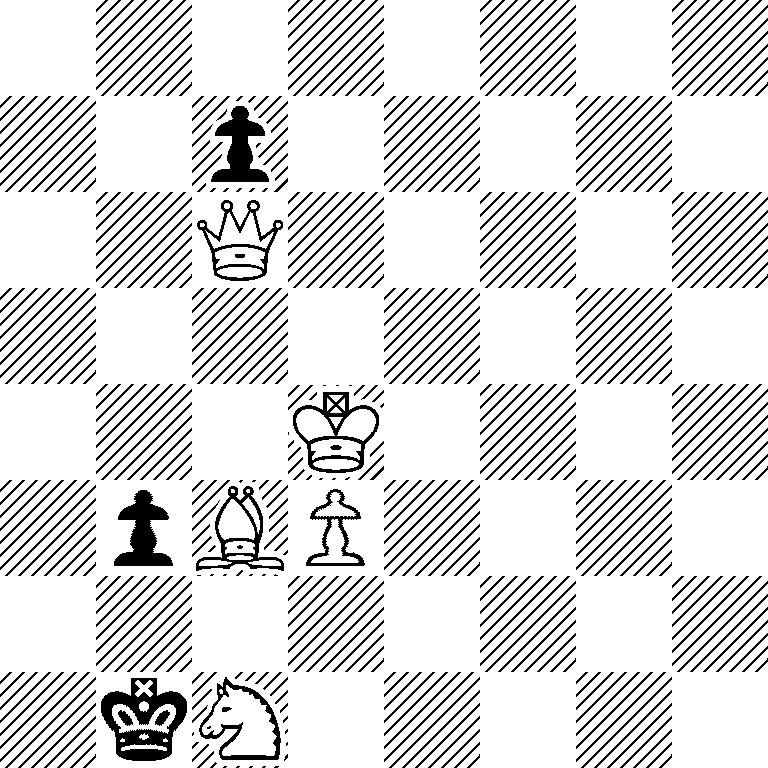 8/2p5/2Q5/8/3K4/1pBP4/8/1kN5