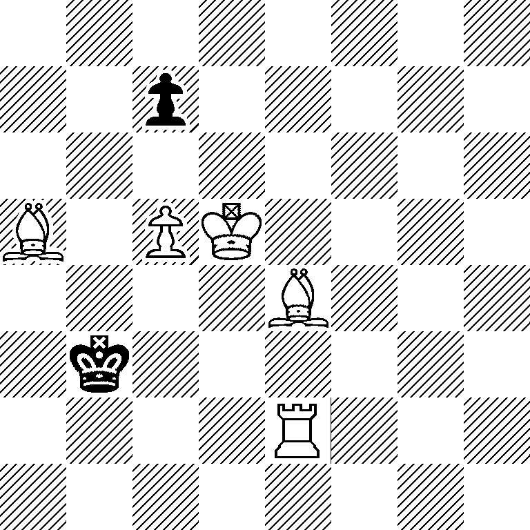 8/2p5/8/B1PK4/4B3/1k6/4R3/8