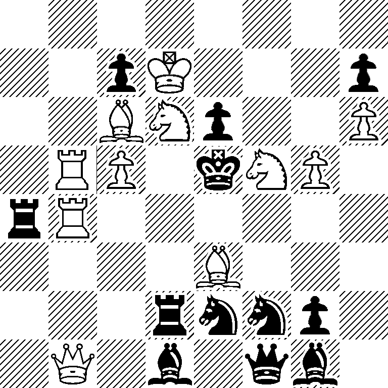 8/2pK3p/2BNp2P/1RP1kNP1/rR6/4B3/3rnnp1/1Q1b1qb1