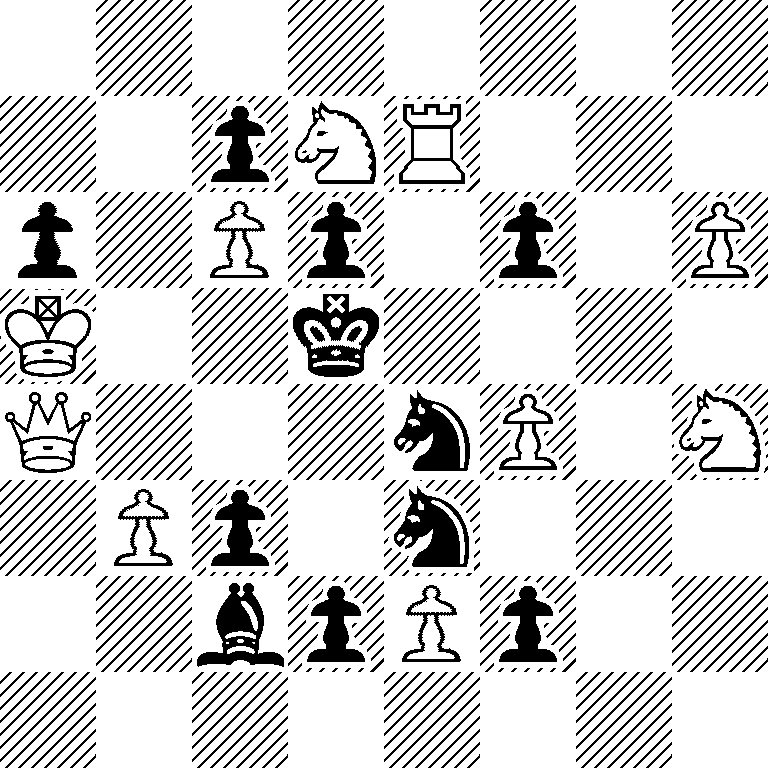 8/2pNR3/p1Pp1p1P/K2k4/Q3nP1N/1Pp1n3/2bpPp2/8