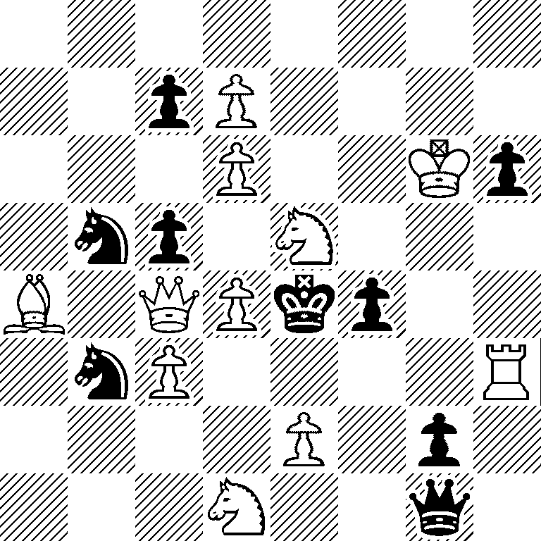 8/2pP4/3P2Kp/1np1N3/B1QPkp2/1nP4R/4P1p1/3N2q1