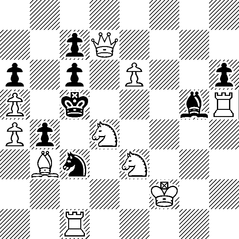 8/2pQ4/p1p1P2p/P1k3bR/Pp1N4/1Bn1N3/5K2/2R5