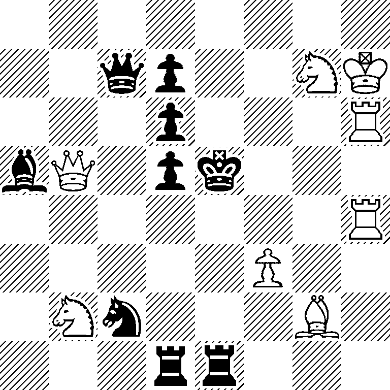 8/2qp2NK/3p3R/bQ1pk3/7R/5P2/1Nn3B1/3rr3
