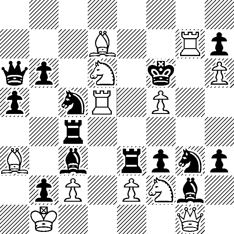 8/3B2Rp/qp1N1k1P/p1nR1P2/2r5/B1b1rpnp/1pP1PNb1/1K4Q1