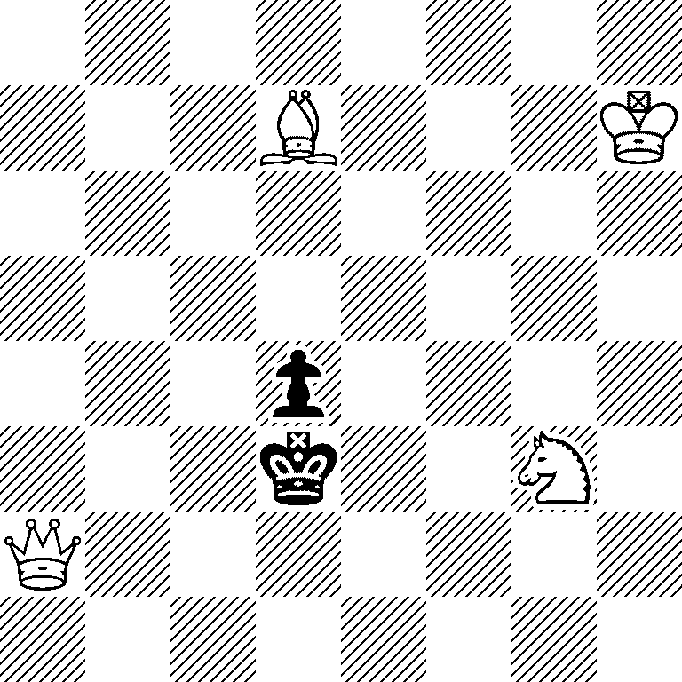 8/3B3K/8/8/3p4/3k2N1/Q7/8
