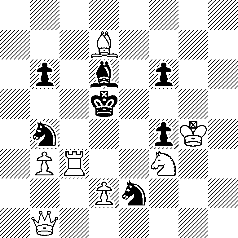 8/3B4/1p1b1p2/3k4/1n3pK1/1PR2N2/3Pn3/1Q6