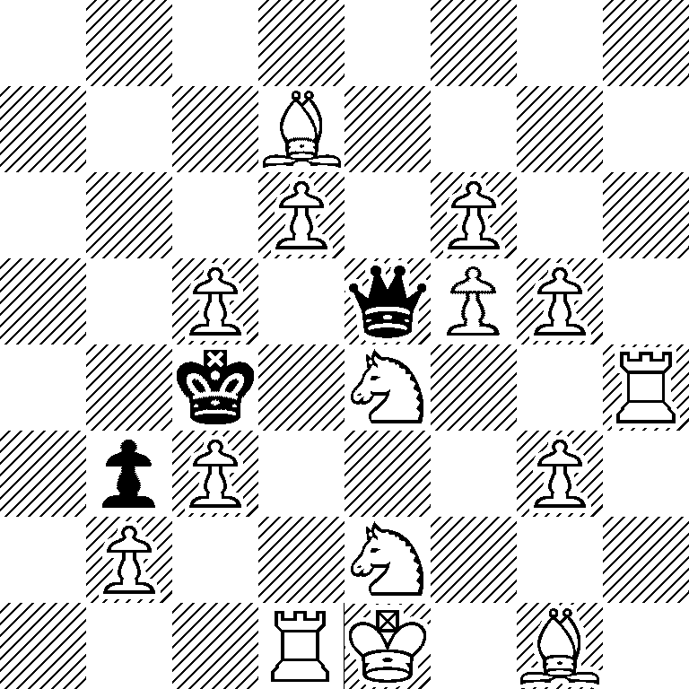 8/3B4/3P1P2/2P1qPP1/2k1N2R/1pP3P1/1P2N3/3RK1B1
