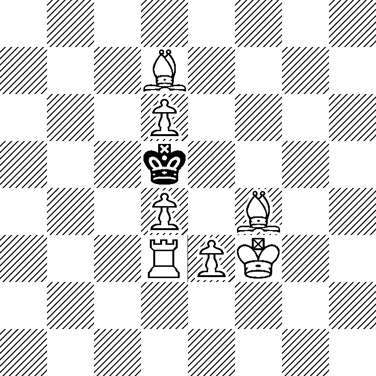8/3B4/3P4/3k4/3P1B2/3RPK2/8/8