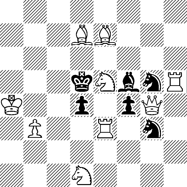 8/3BB3/8/3kNbnR/K2p1pQ1/1P2R1n1/8/3N4