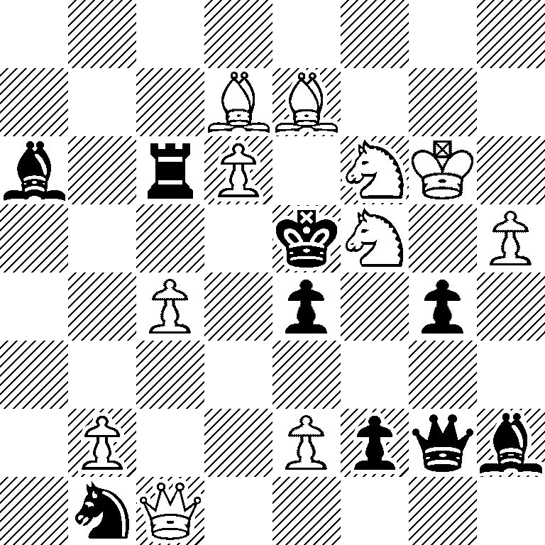 8/3BB3/b1rP1NK1/4kN1P/2P1p1p1/8/1P2Ppqb/1nQ5