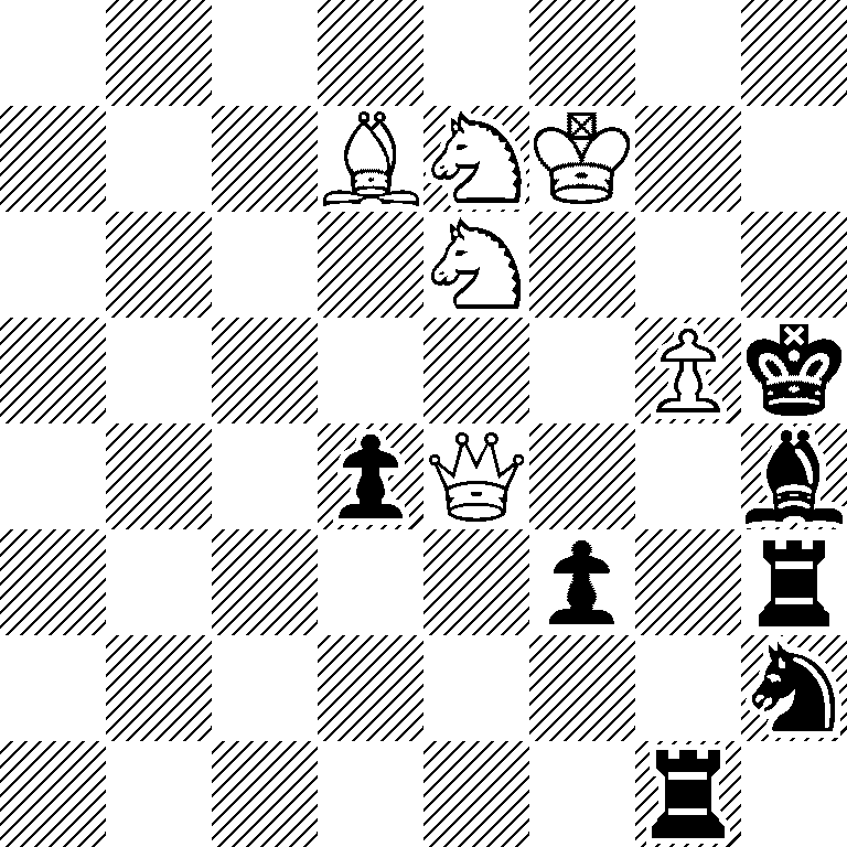 8/3BNK2/4N3/6Pk/3pQ2b/5p1r/7n/6r1