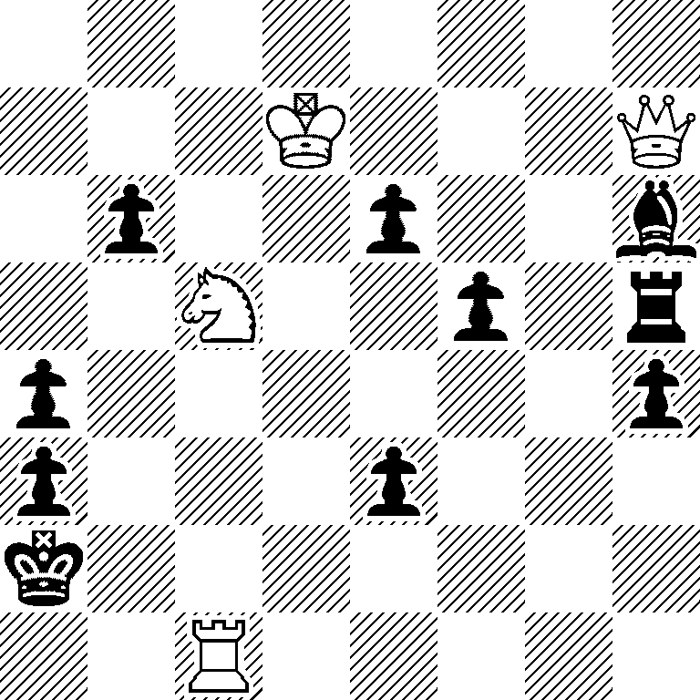 8/3K3Q/1p2p2b/2N2p1r/p6p/p3p3/k7/2R5